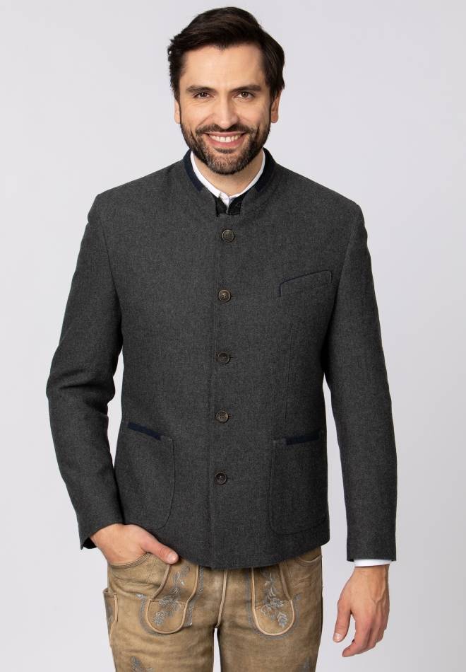Stockerpoint Jacke Samuel grau-blau 44 im Angebot