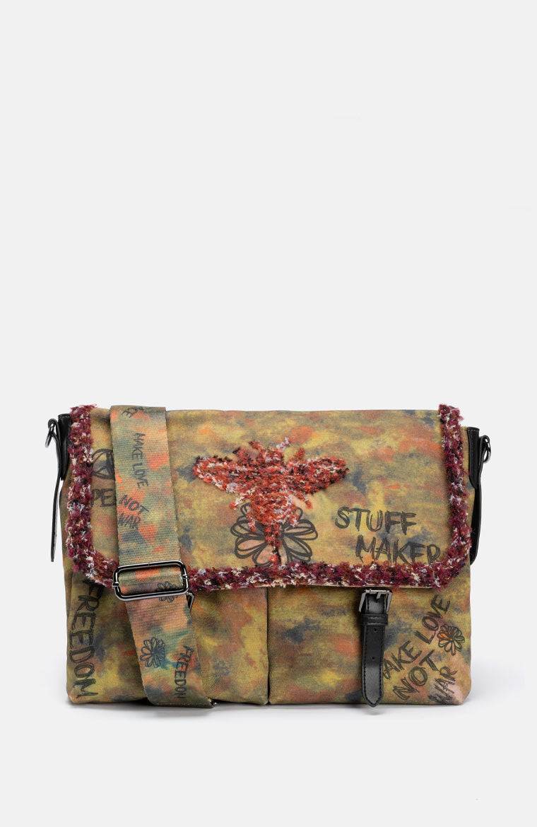 Stuff Maker Iconic Messenger bag in Used Khaki Wochenangebot