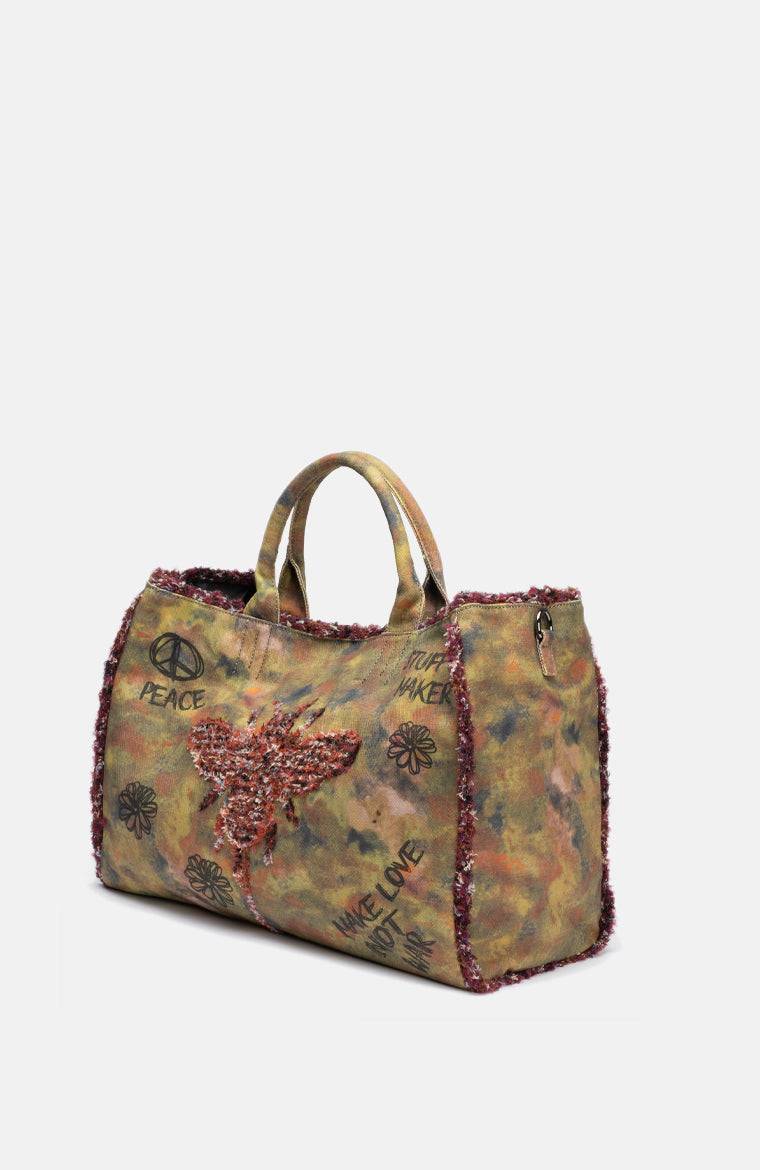 Stuff Maker Iconic Shopper in Used Khaki Kostenlose Rückgabe
