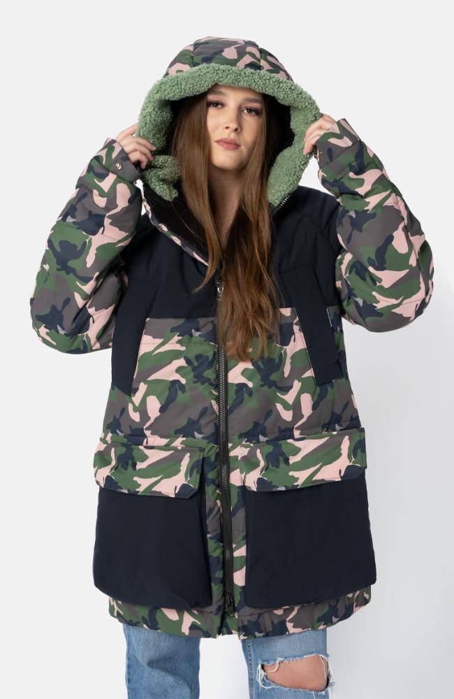 Stuff Maker Wende Parka Camouflage/Schwarz Fabrik Onlineshop