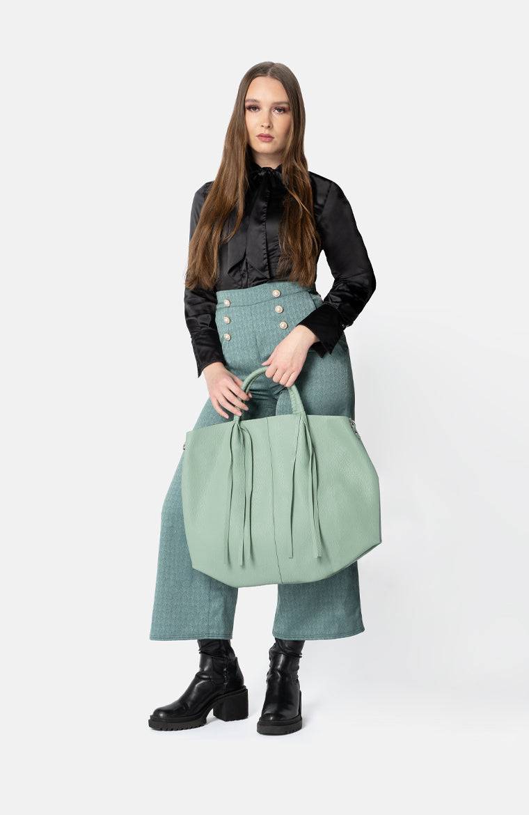 Stuff Maker Leder Shopper in Mint Saisonale Angebote