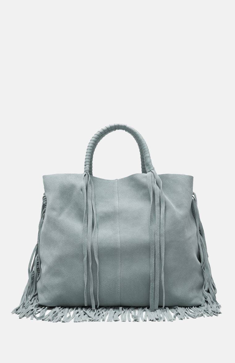 Stuff Maker Velour Leder Shopper in Blau Kauf eins, bekomm eins gratis