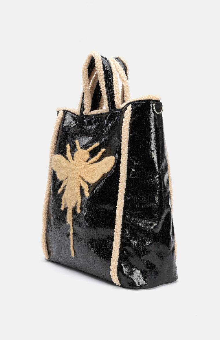 Stuff Maker Bienen Shopper in Schwarz Letzte 3 Tage